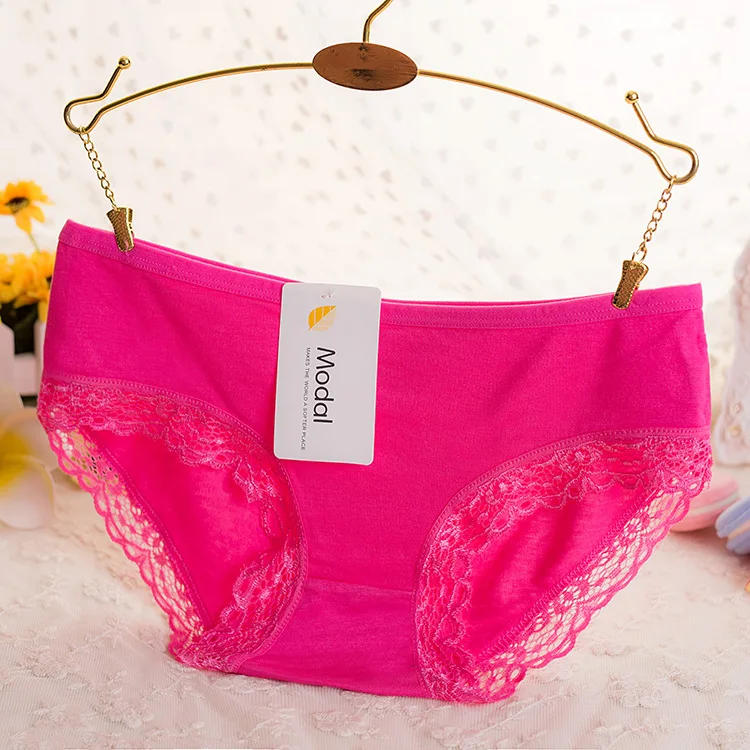 Young Girls Women Hight Quality Flexible Fabric Panties Sexy Lace Pure