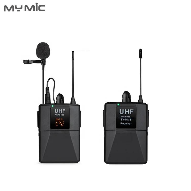 

MY MIC WLJ01 UHF Wireless Lavalier Microphone clip Lapel Microphone For Camera Smartphone laptop PC, Black