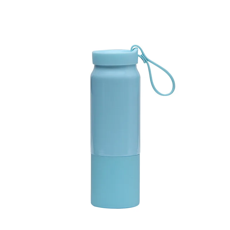 

500ml minimalist stainless steel vacuum flask with lifting rope for male and female students with high-grade straight gift cups