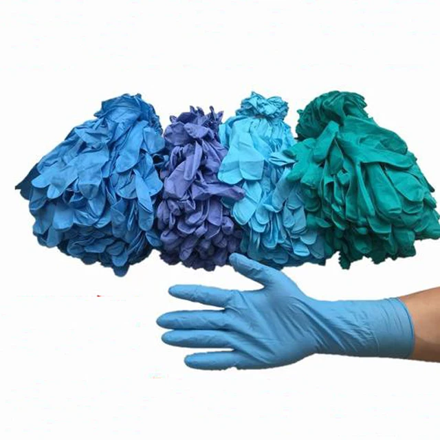 

Wholesale car cleaning room garage tatto black blue nitrile rubber powder free cleaning uses hand-gloves, Black,white ,blue