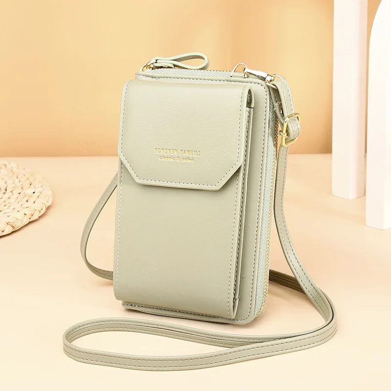 

Various shape new design fashion pu leather crossbody mini woman mobile phone bag with mobile case