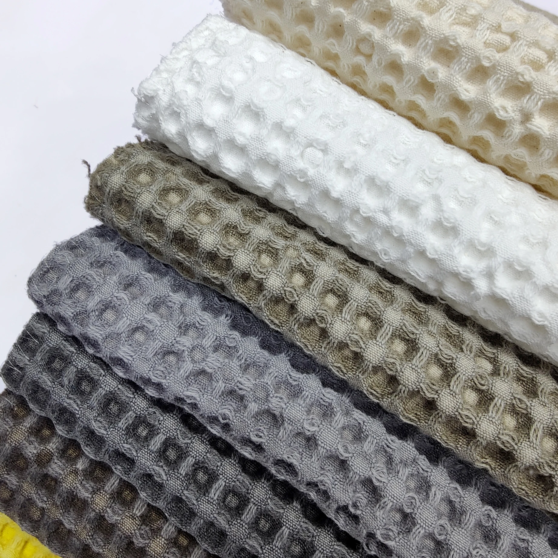 M&Y 2024 Organic Linen Jacquard Fabric 1 Meter Cotton Sofa Upholstery Linen for Home Use for Furniture & Curtains