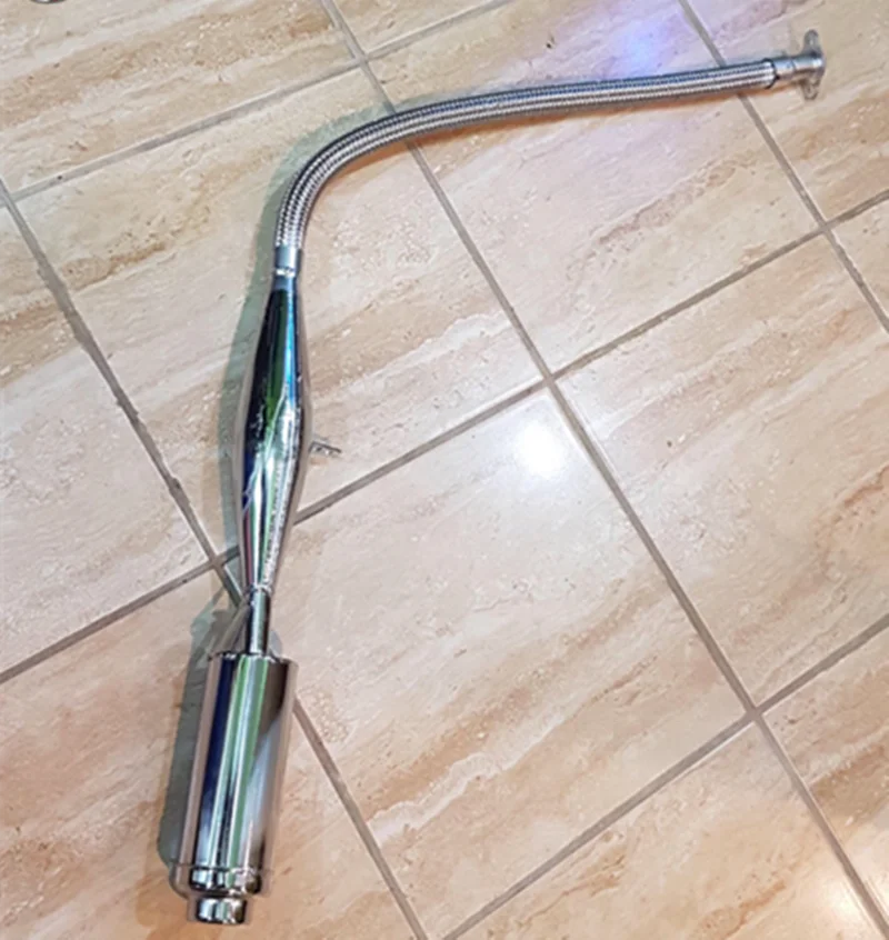 

newest type soft full chrome racing muffler for motorized bicycle exhasut