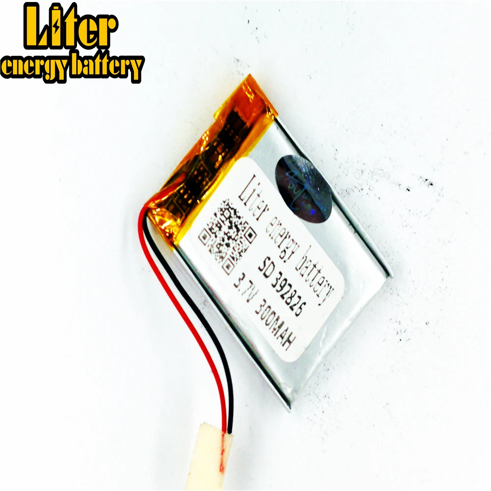 
rechargeable polymer lithium battery 3.7V square battery 392826 403025 300mAh for MP4 