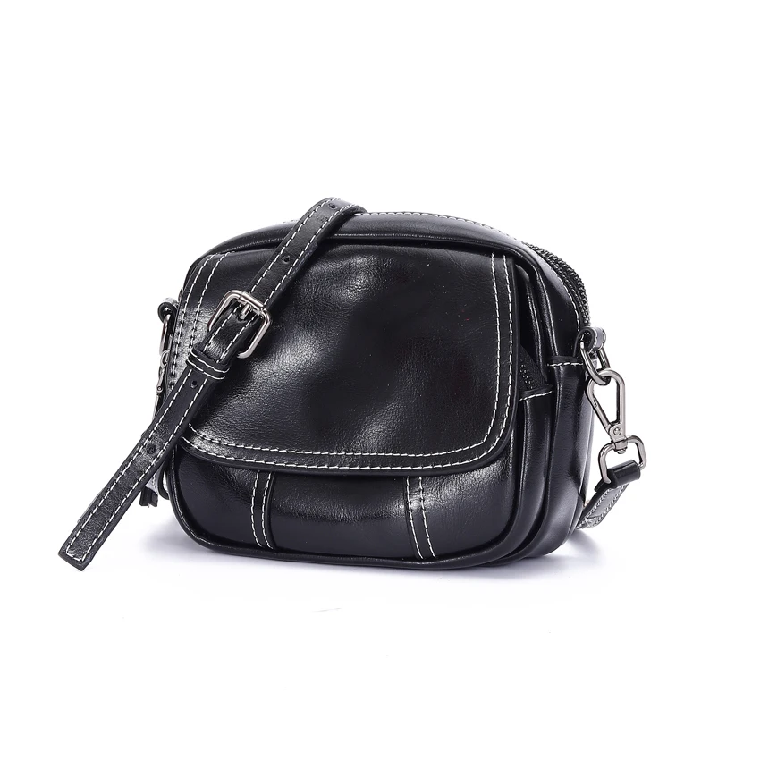 

TS8070 2019 Korean mini genuine leather handbags retro multipurpose crossbody bag Soft Solid Leather Shoulder Bag For Women