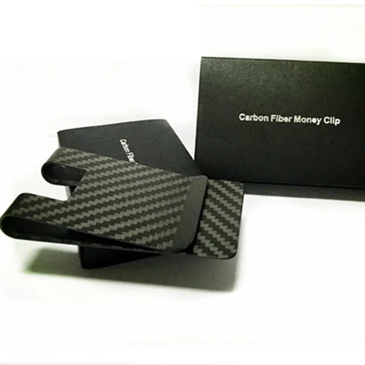 

RFID safe carbon fiber card clip
