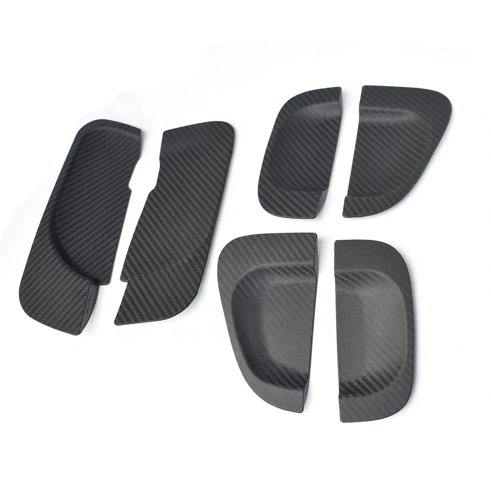 
Sunlop Hiace Auto Parts Silicon Door Handle Cups Black Carbon Fiber 2005 2018 Quantum Commuter 000486 Van KDH200 Car Accessories 