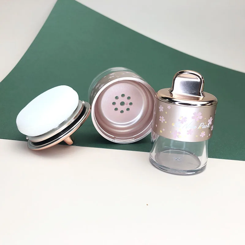 New Style Loose Powder Container With Brush Cosmetic Loose Powder