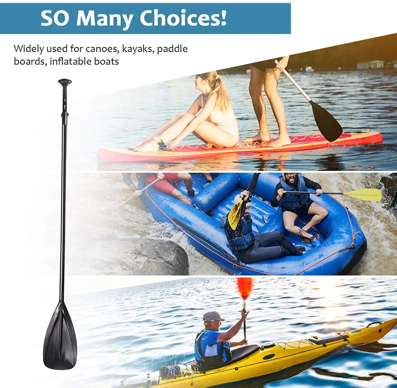 Adjustable Carbon Fiber Paddle Shift Kayak /inflatable Sup Paddle Board