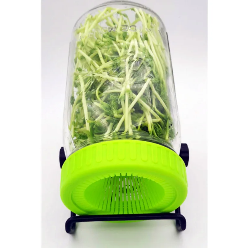 

Wide Mouth Mason Sprouting Jar, Easy Rinse and Drain Lids, Use for Growing Organic Healthy Fresh Broccoli,Alfalfa
