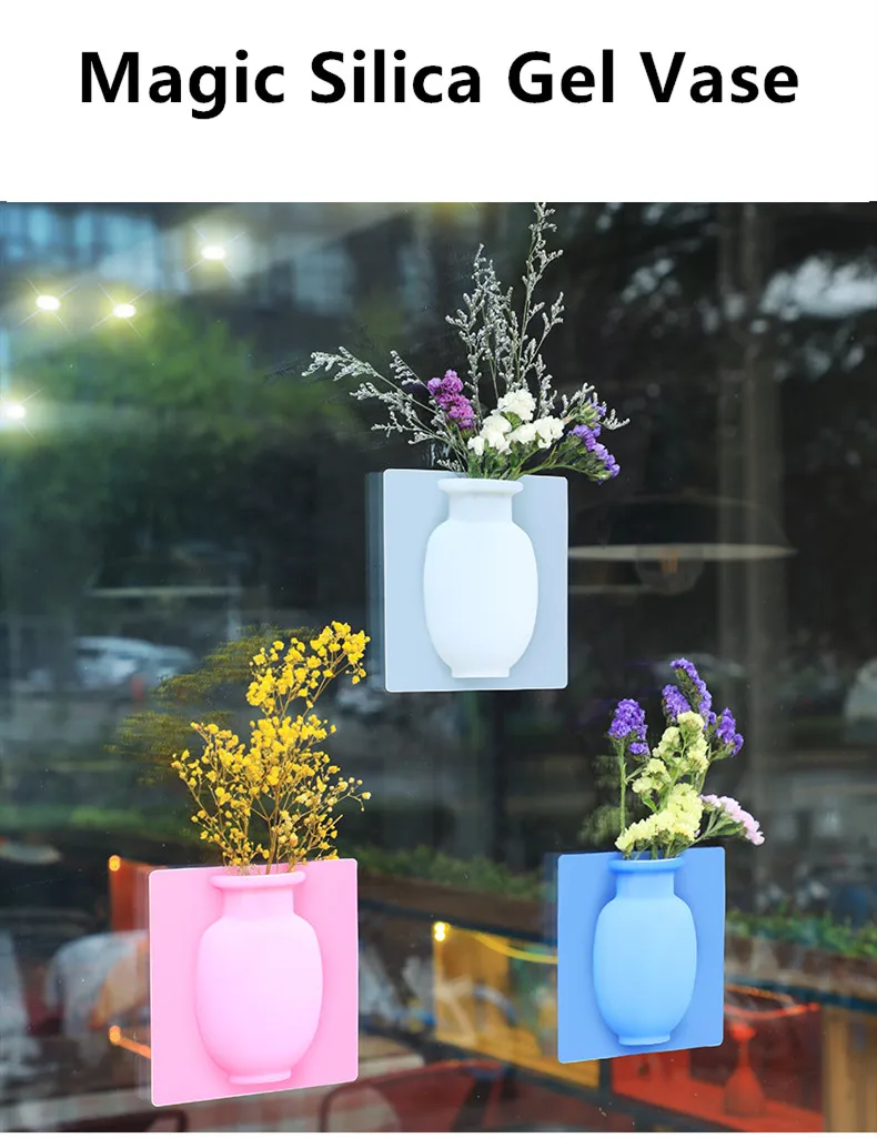 Cheap Removable Magic Selfadhesive Wall Hanging Silicone Vase Buy