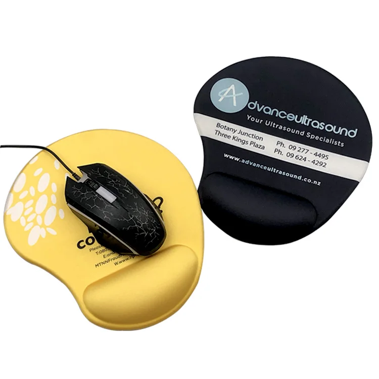 

Custom logo print neopreno soft gel silicone wrist rest mouse pad custom mouse pad with logo wholesale, Black