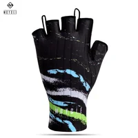 

Half Finger Aero Stripe Fabric Cycling Gloves Breathable Gel Anti-shock Sports Gloves MTB Bike Bicycle Glove