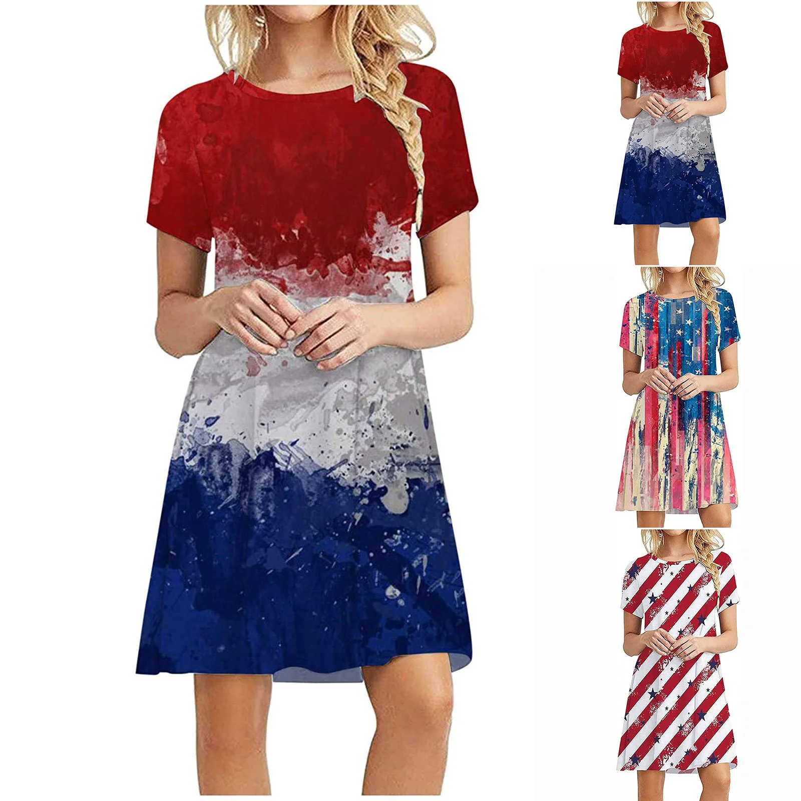 

2022 American Independence Day Cosplay Halloween Adults Dress, As show