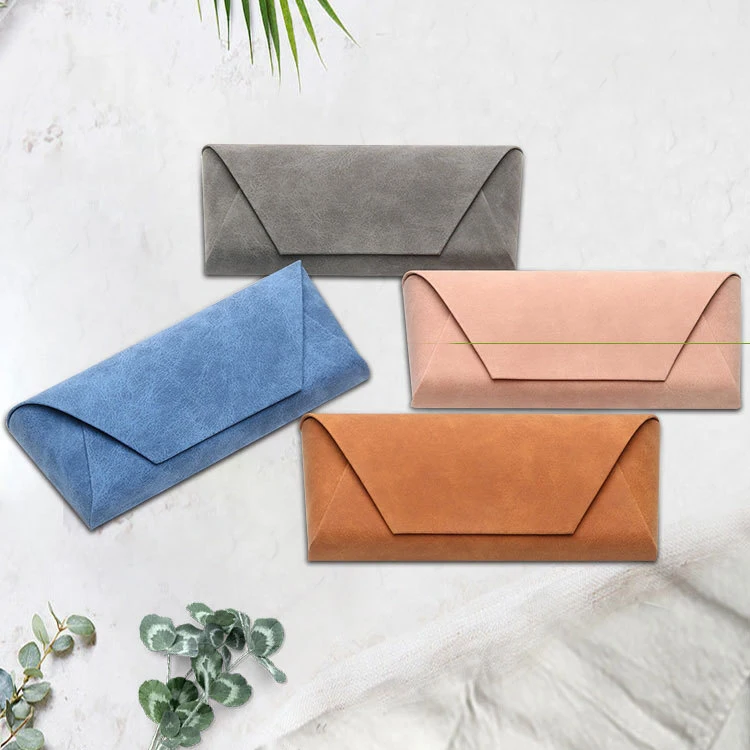 

2021 Fashion PU Leather Cover Sunglasses Case for Women Men Glasses Portable Soft Glasses Pouch Bag Glasses Box Accessories