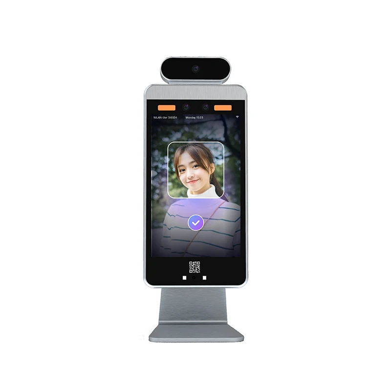 Recognition accuracy rate is over 99% temperature measurement QR code desktop support face recognition terminal