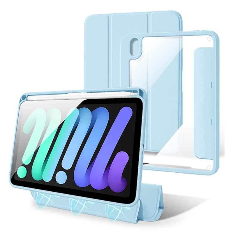 

For iPad Mini 6 2021 8.3inch 6th Gen Case New Arrival Wholesale Smart Folio Tablet Case, Multi colors