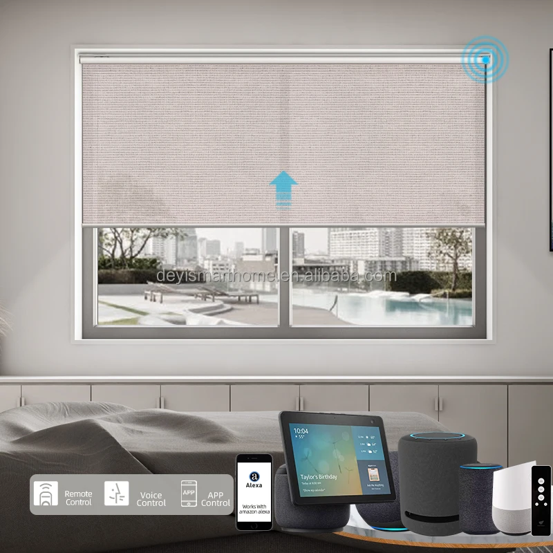 

Deyi Google Alexa Cane For Blind Outdoor Electric Motorized Roller Smart Blinds, Customized color