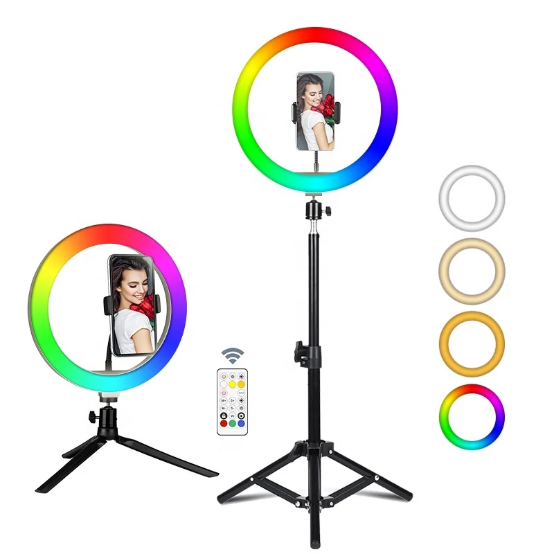

Hot Selling fashion live streaming circle photography lighting 10 inch led ring light for makeup