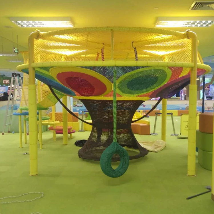 
interactive play of climbing net of outdoor theme park equipment 