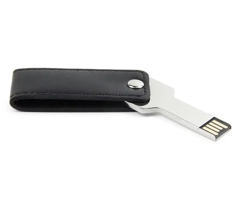 

Hot Selling Logo Printing Leather With Key USB Flash Drive16GB 32GB