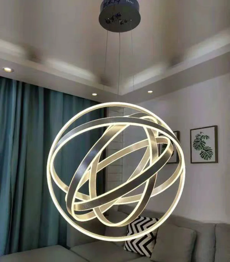 Lamp pendant nordic modern ball chandelier light pendant acrylic LED ring balls chandelier