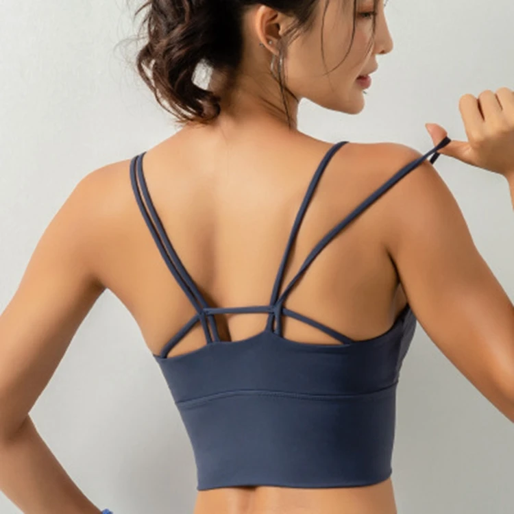 

Wholesale Private Label Yoga Fitness Bra Jar-proof Push Up Sports Bra