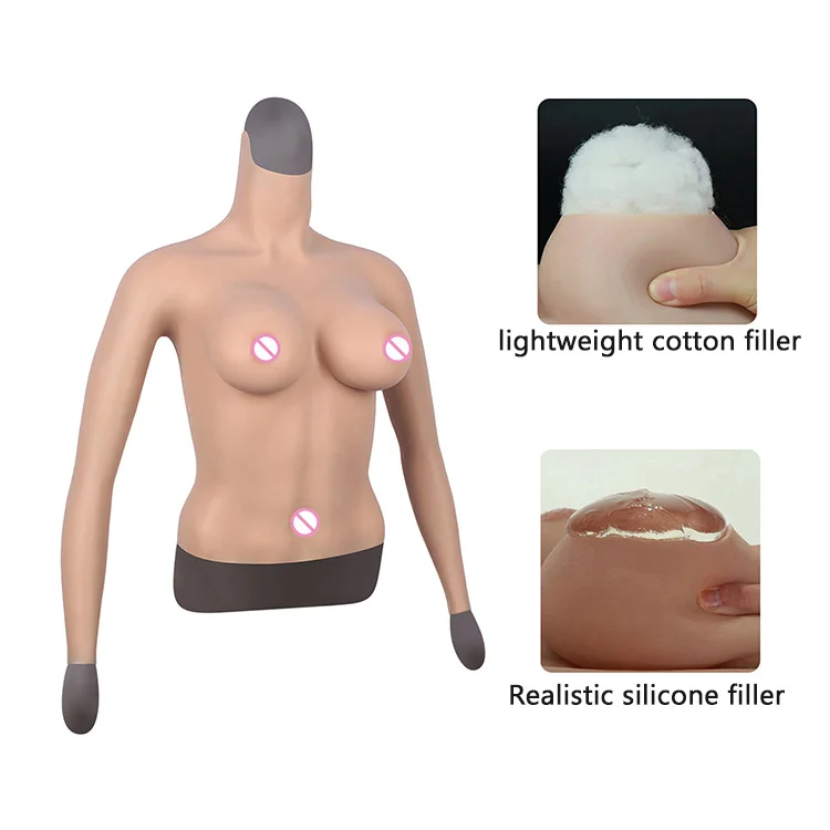 

Drag Queen breast plates cheap silicone boobs crossdressers breast forms D Cup artificial fake breasts with arms for shemale