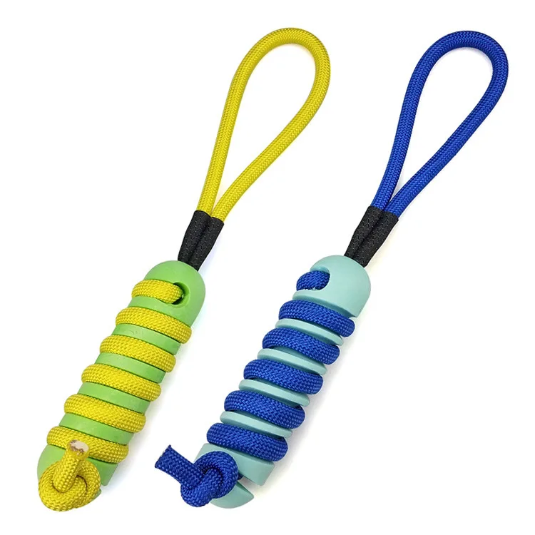 

2021 New Style Interactive Training Pet Toys For Aggressive Chewers Nylon Dog Rope Floating Stick Toy