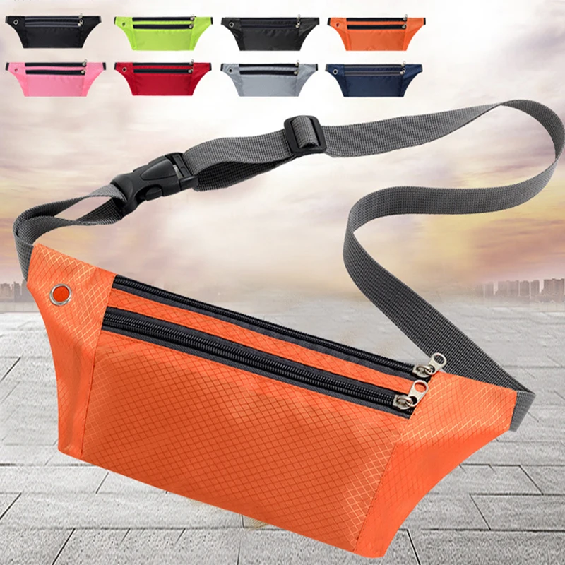 

Men and women outdoor fashion Multifunction waterproof running sport waist bag, Black, red, green, orange, pink, silver grey,dark blue