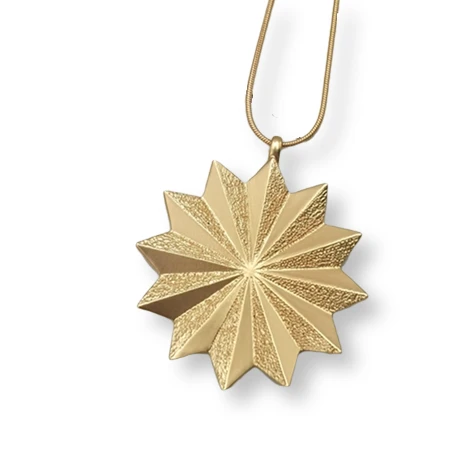 

New design dress accessory adjustable gold flower shape pendant necklace for women, As picture
