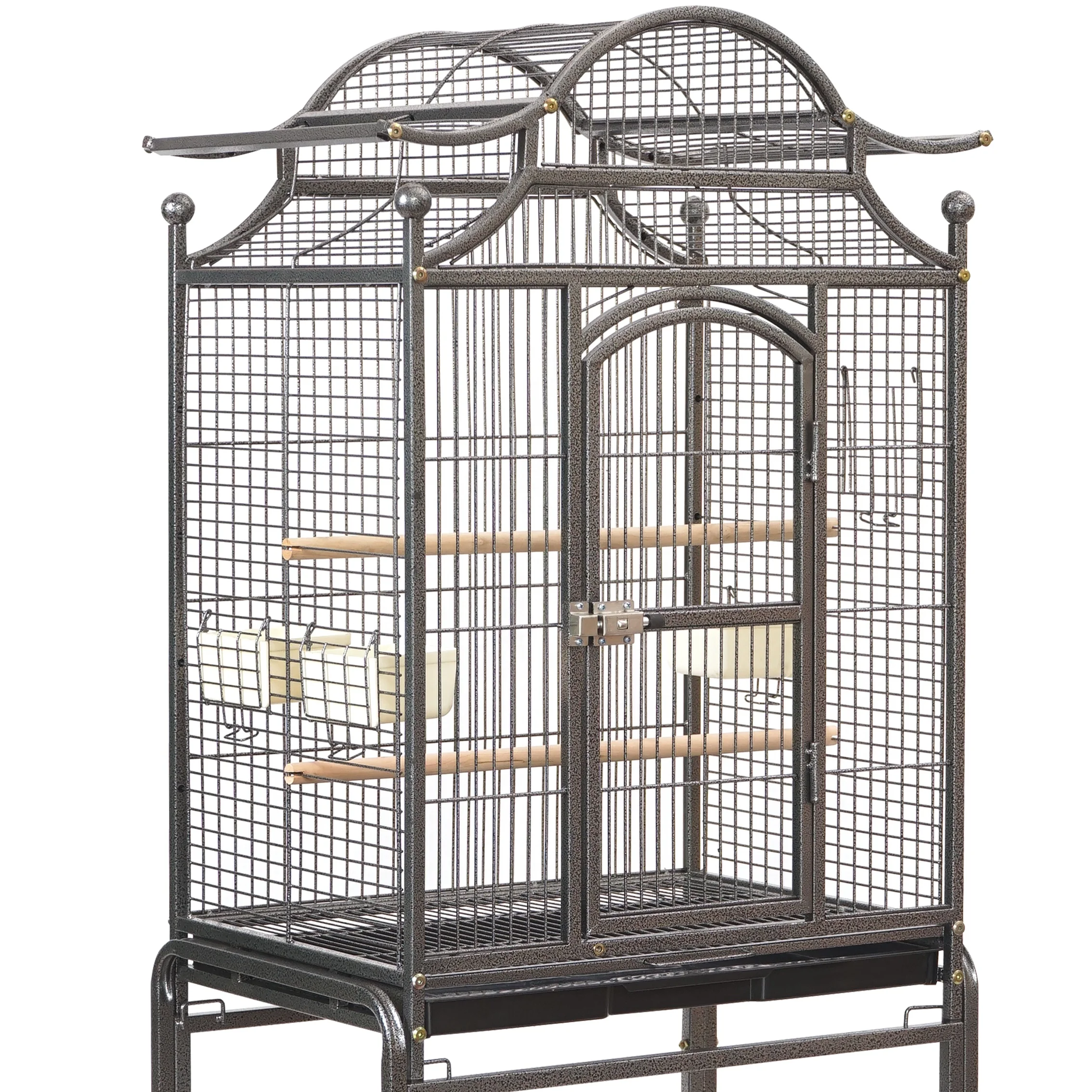 

Hunting For African Lovebirds Canary Stainsteel Gold Set Breeding Small Wire Cages Flight Extra Large Bird Cage, Black silver