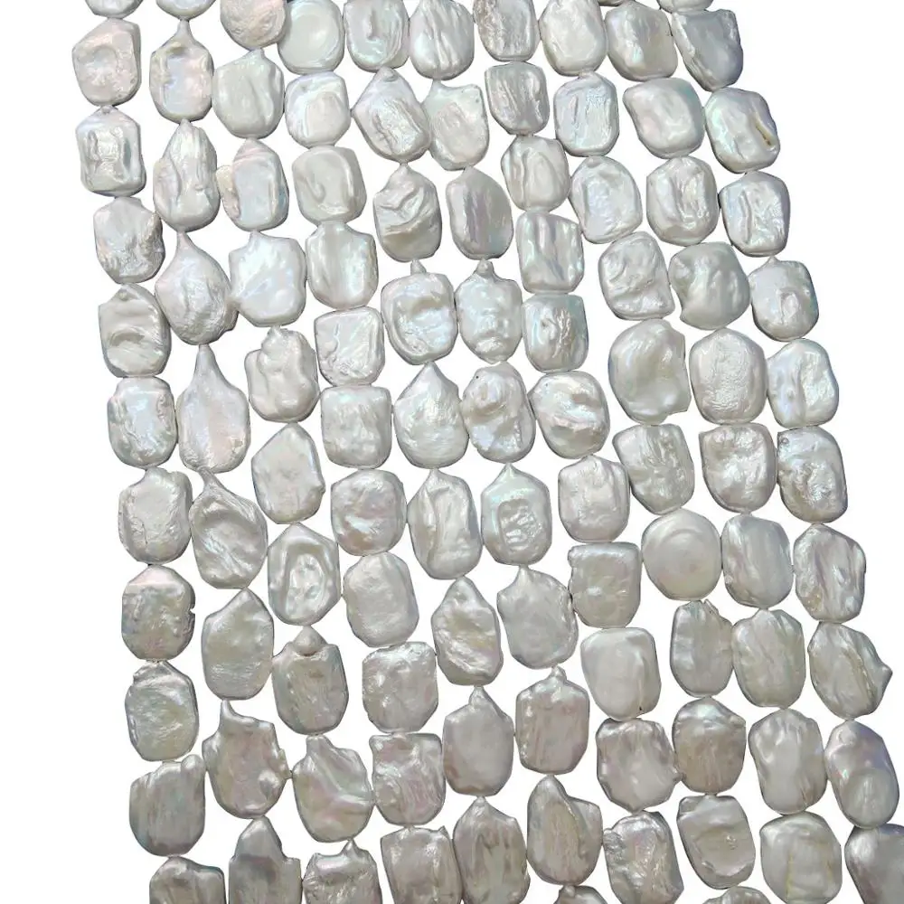 

17x21 mm big rectangle baroque loose freshwater pearl in strand-nature pearl factory wholesale price