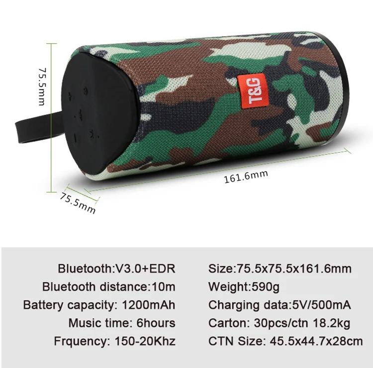 Hi fi woofer speaker outdoor subwoofer rechargeable TG waterproof bluetooth 5.0 TG113 wireless bluetooth speaker - ANKUX.COM