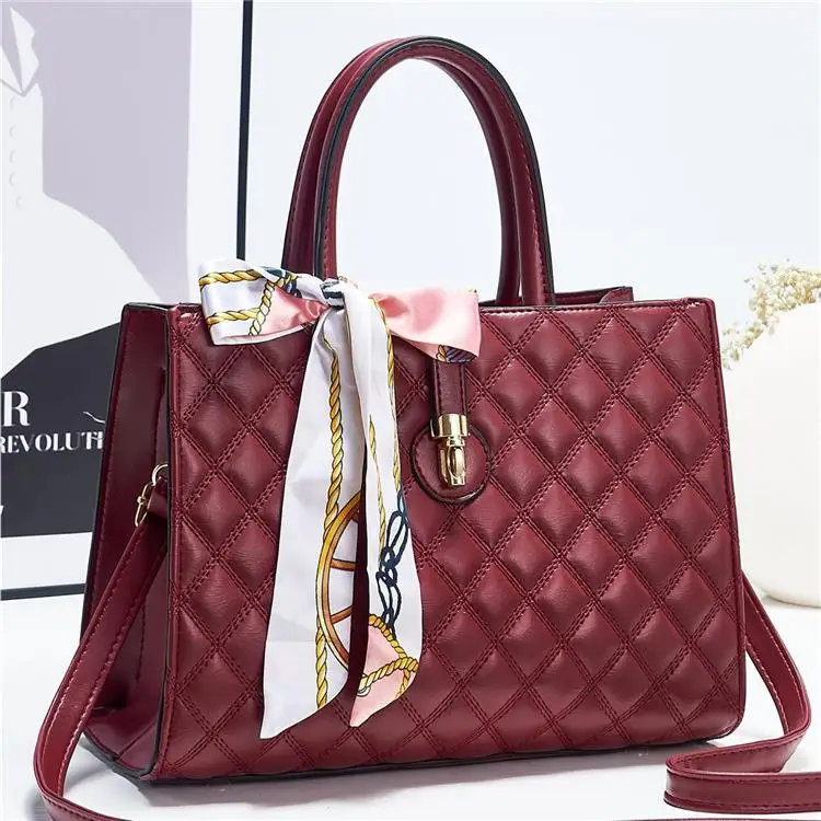 

mix color designer luxury silk scarf embroidery line PU leather bags women handbags ladies, 7 colors