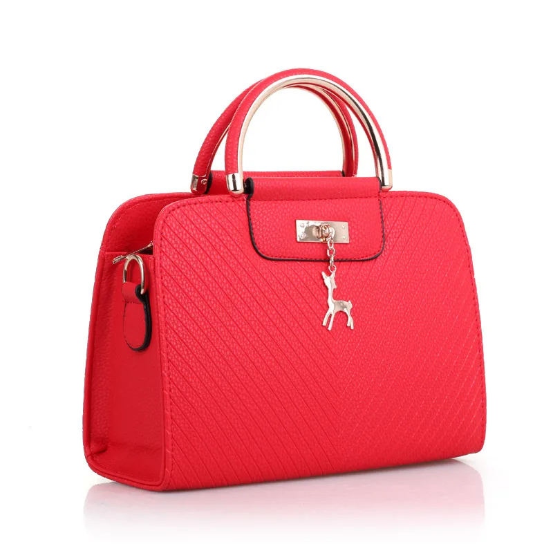 

Fashion Style Ladies Shoulder Oem PU leather bags women handbags With Metal Deer