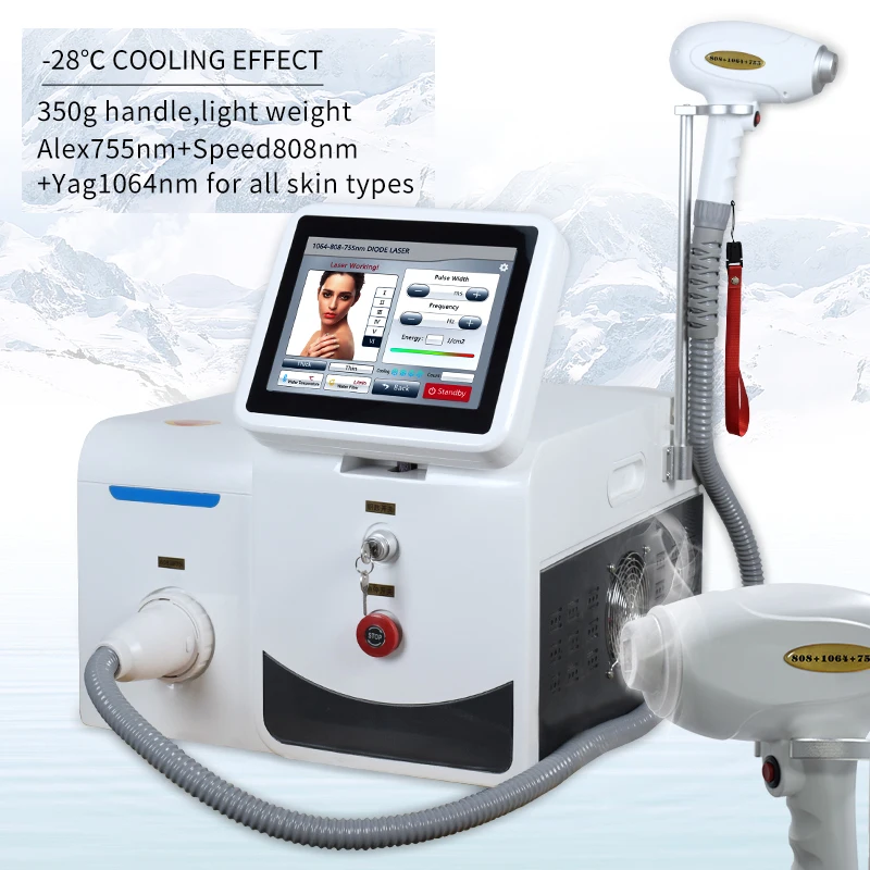 

High quality 10.4 color touch LCD diode laser hair removal machine