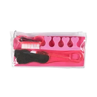 

custom pink black hot selling disposable nail clippers set 5 pieces manicure pedicure set with logo