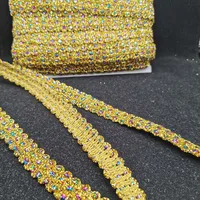 

fashion glitter metallic thread multicolor gold lace trimmings