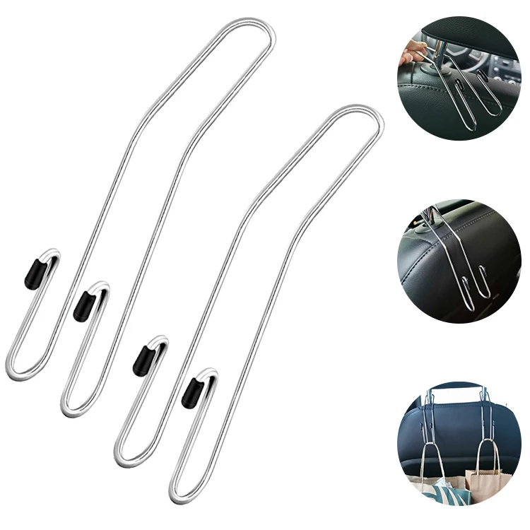 

10% discount cheap price universal hook headrest back seat hanger holder auto car hangers organizer hooks for car purse hook bag