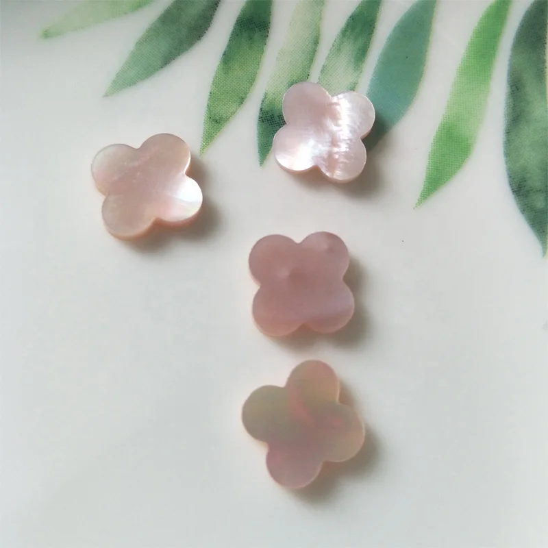 

Natural mother of pearl shell four leaf clover inlaid jewelry materials