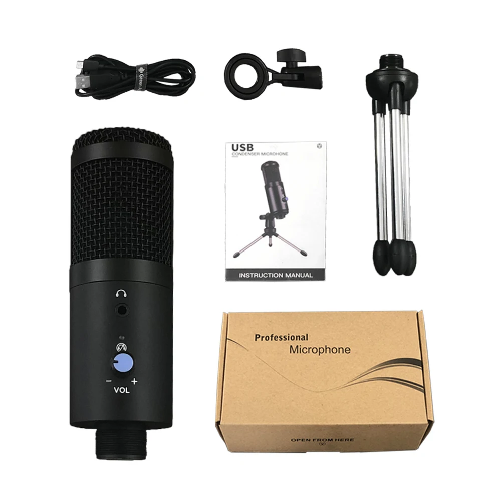 

GAM-A6 Condenser Microphone with Desktop Stand for PC Computer Laptop Recording Chatting Gaming Singing