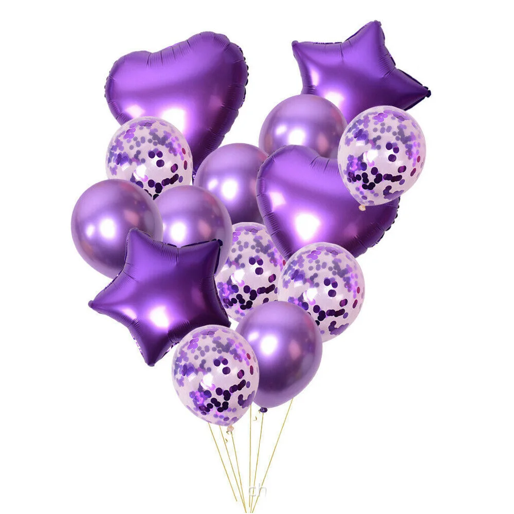 紫色单身派对用品相同的阴茎永远横幅明星心五彩纸屑气球新娘 ro 皮带