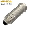 Ethernet ProfiNet waterproof IP67 D coding D code M12 4 pin 4pin 4p aviation shield metal male Assembly circular connectors