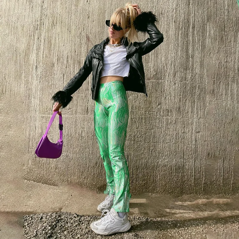 

High waist drape straight pants woman wide leg casual pants