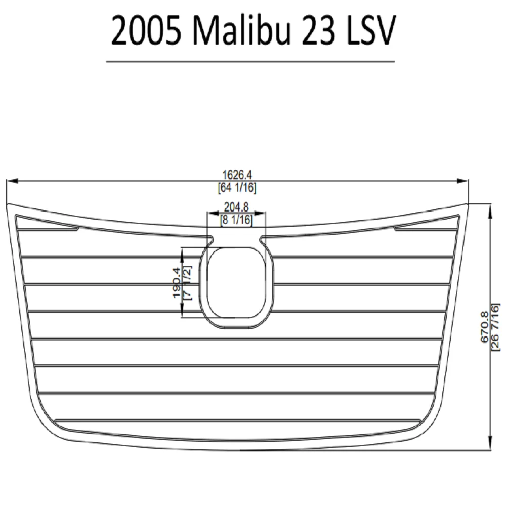 

2005 Malibu 23LSV Cockpit Pad Boat EVA Teak Decking 1/4" 6mm