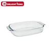High borosilicate rectangular baking dishes with handle / High Quality Glass Baking Pan