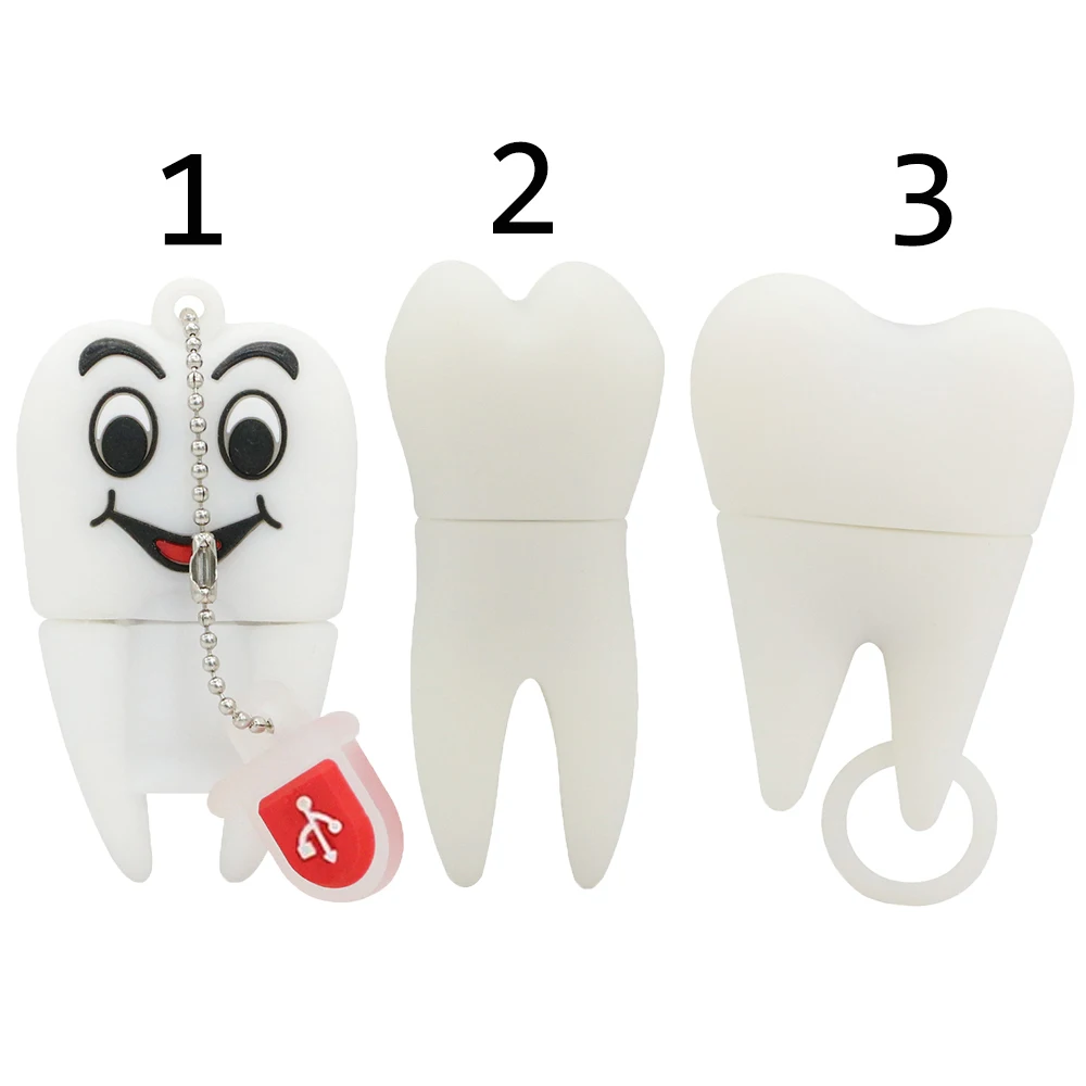 

Real Capacity Tooth Shape USB Flash Drives 8GB 16GB 32GB 64GB Teeth Pen Drive 128GB USB Flash Memory Stick 256G External Storage