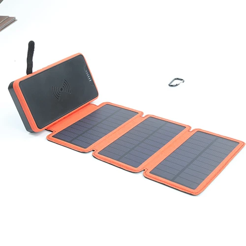 

High Quality Solar Panel Waterproof Wireless Power Bank 20000mAh Double USB for Outdoor With LED Flashlight