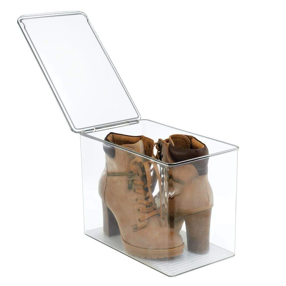 Yj 426025 Clear Plexiglass Shoe Box Display Transparent Acrylic Shoe